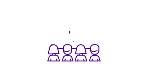 Animated Flat Design People Watching Video Presentation