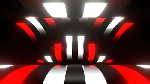 Red And White Moving On Curve Area Background Vj Loop In 4K