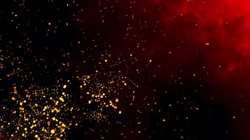 Abstract Golden Particle Sparks Flying Background Loop