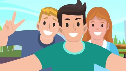 Happy Friendship Day Animated Calligraphy Title