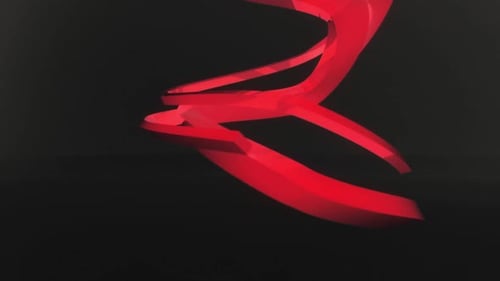Dynamic Red Ribbon Abstract Reveal Transition