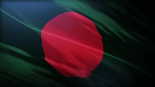 Bangladesh Flag Waving Animation - BD Flag Water Effect Waving