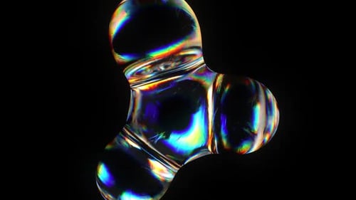 Iridescent 3D Metaball Loop