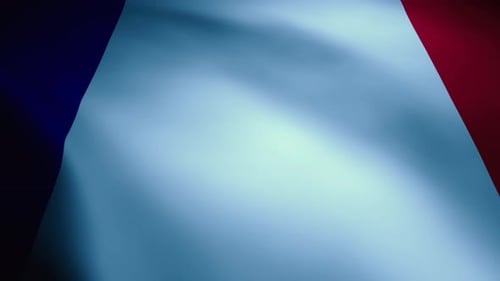Realistic French Flag Waving Motion Background Loop