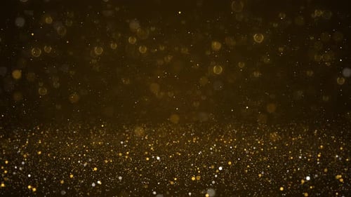 3D Beautiful luxury Gold light sparkling particles explosion. Luxurious Christmas circle wave glitte