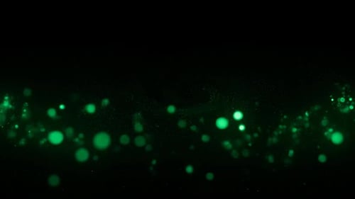 Floating Green Bokeh Dust