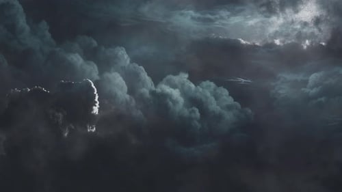 Dark Clouds Billowing in Spacey Dreamscape