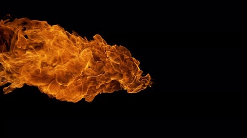 Flames Moving Horizontally in Super . on Phantom Flex