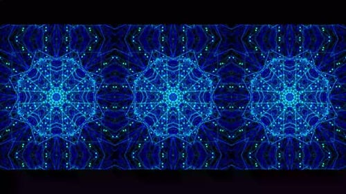 Seamless Blue Geometric Particle Network Loop Background