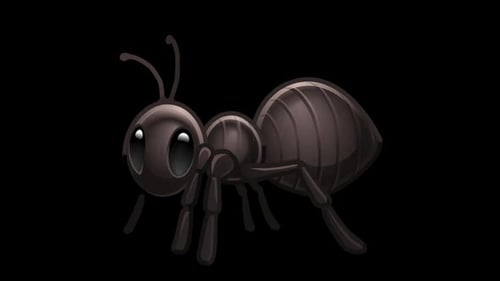 Cartoon Ant Character Walking Animation Loop