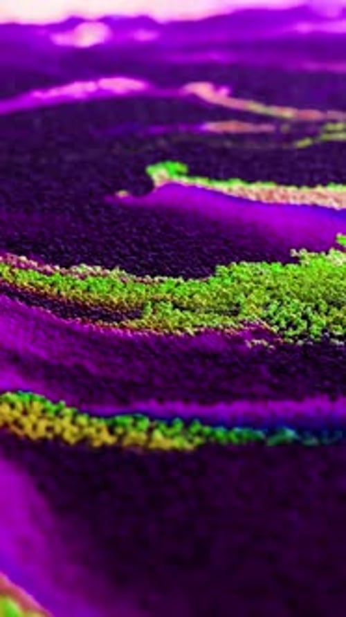 Abstract Fluid Glowing Particles Digital Background Animation