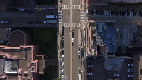 A Stunning Aerial View Showcasing the Vibrant Downtown and Skyline of San Francisco California