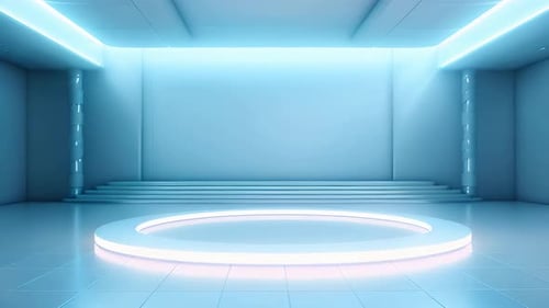 Futuristic Neon Studio Logo Reveal