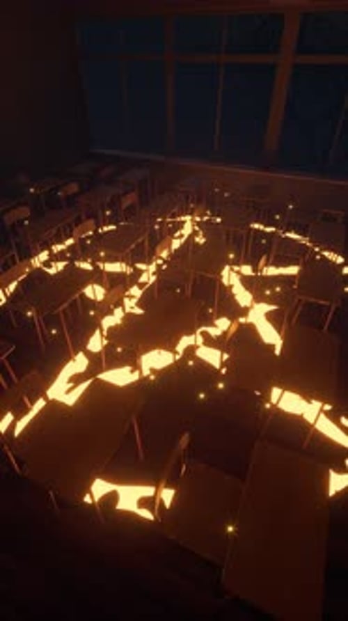 A pentagram sign appeared in a classroom to school.