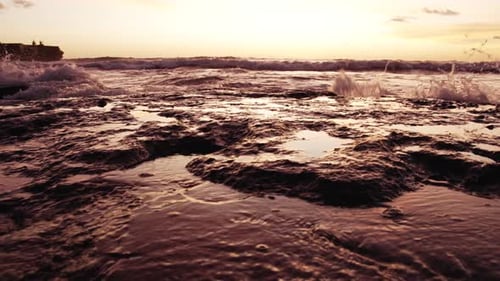 Summer Landscape of Ocean Beach or Sea Nature and Beautiful Water at Seashore