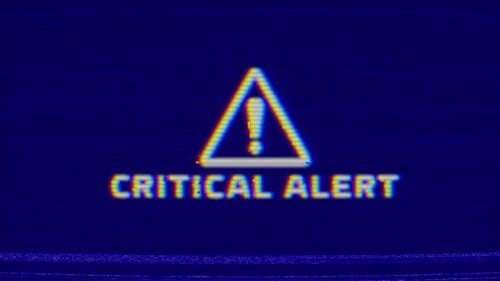Digital Glitch Critical Alert Title