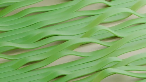 Smooth Abstract Flowing Green Ribbons Seamless Loop Background