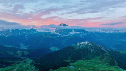 Sunrise Hyperlapse over Dolomites