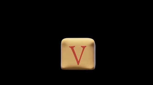 Simulation eines Gummibuchstabens „Y“, gefolgt von einer Explosion. hat einen Alphakanal