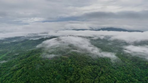 Beautiful aerial view of the valley landscape in the morning.