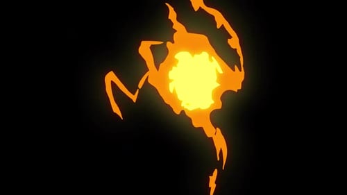 Hand Drawn Fire Burst Fluid Effect
