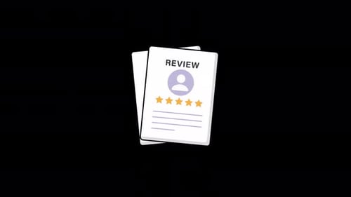 Animated Customer Review and Star Rating