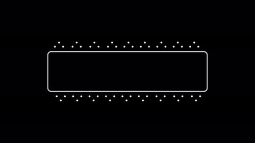Vow Collection: Title loop element of a horizontal rectangle frame with small dots design around the