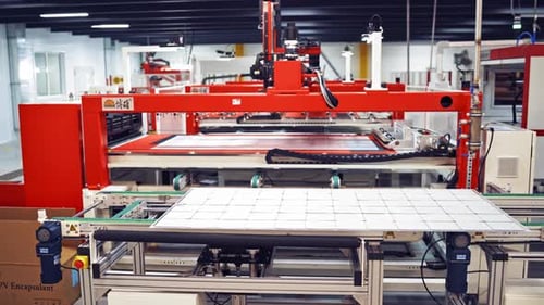Fábrica industrial inovadora em ambientes fechados.