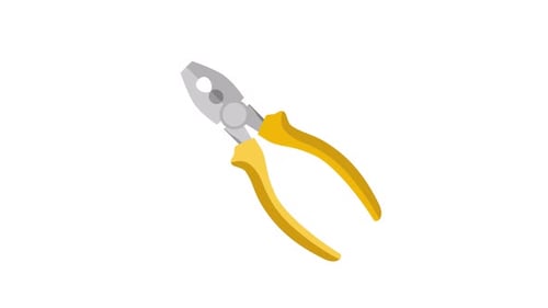 Flat Design Pliers Tool Animation