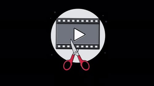Animated Flat Design Video Editing Icon Loop