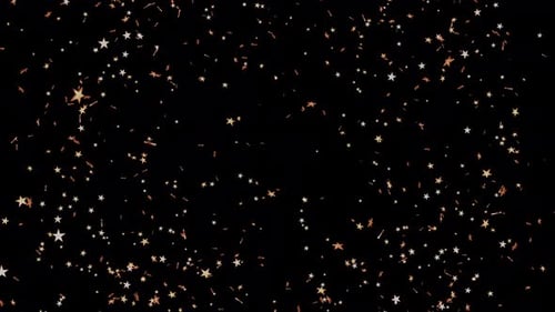 Stars Explosion. Star Particles Explosion. Star Shape Particle Blast. Transparent Background. Alpha