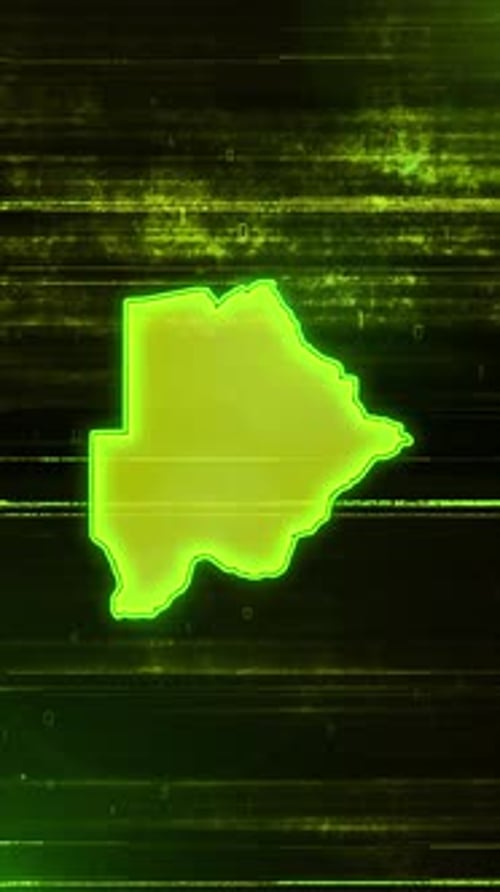 Carte numérique futuriste des problèmes du Botswana - Vidéo verticale