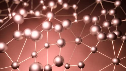 Fundo geométrico de esferas que se movem lentamente conectadas por linhas