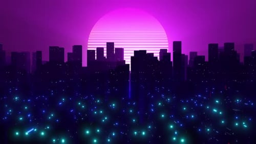 Sky City 80s Background