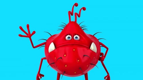 Fun 3D cartoon bacteria (with alpha channel included)