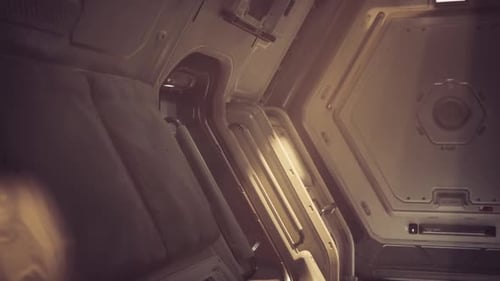 Explorando el interior de una estación espacial con tecnología y diseño avanzados