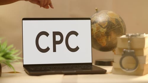 CPC DISPLAYED IN LEGAL LAPTOP SCREEN