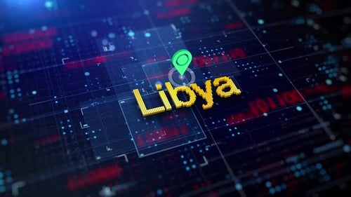 Verpixelter Ländername Libyen