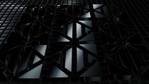Dark Geometric Moving Shapes Background Loop