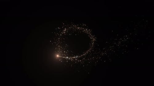 Light Shine Article Explosion Sparkling Star with Flying in Circle for Creative Background and
