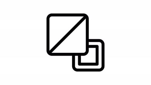 Animated Overlapping Squares Design Icon Loop