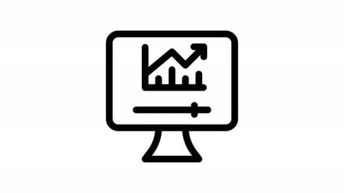 statistics line icon animation