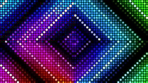 Vibrant Geometric Dot Pattern Abstract Background Loop