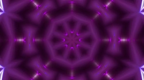 Geometric Glowing Kaleidoscope Loop Background
