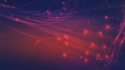 Abstract Glowing Lines and Particles Background Loop