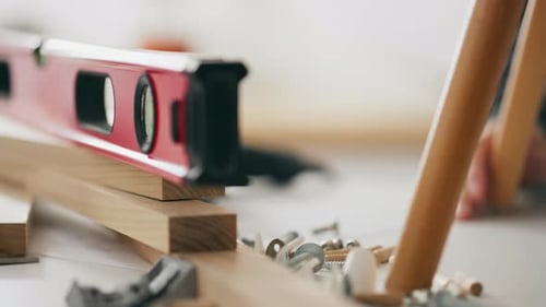 Installation, Business Owners Carefully Measures With A Ruler Home Interior, General Angle Active