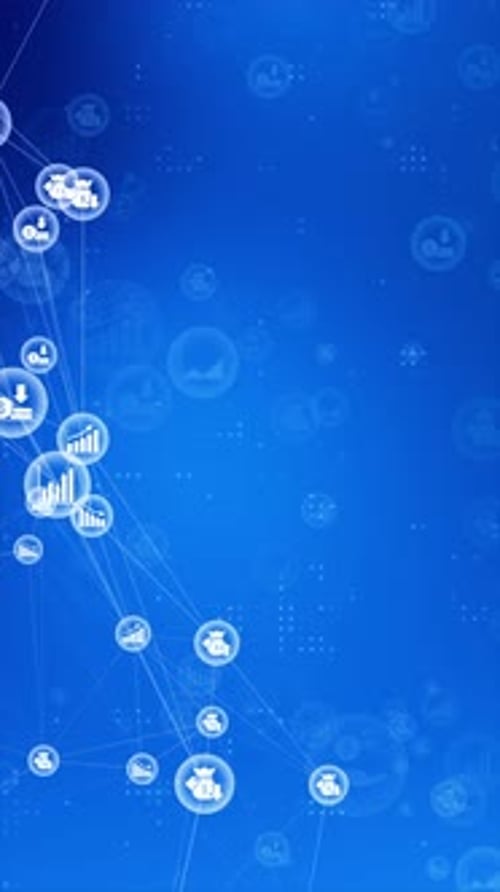 Vertical Futuristic Plexus Business Abstract Motion Graphics Loop