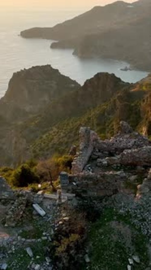 Vertikales Video Berglandschaft Luftaufnahme Türkei Alanya