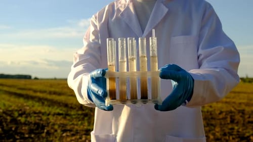 Field Soil Samples for Analysis Selective Focus
