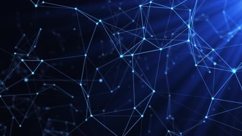 Abstract Technology Network Background with Blue Connecting Lines